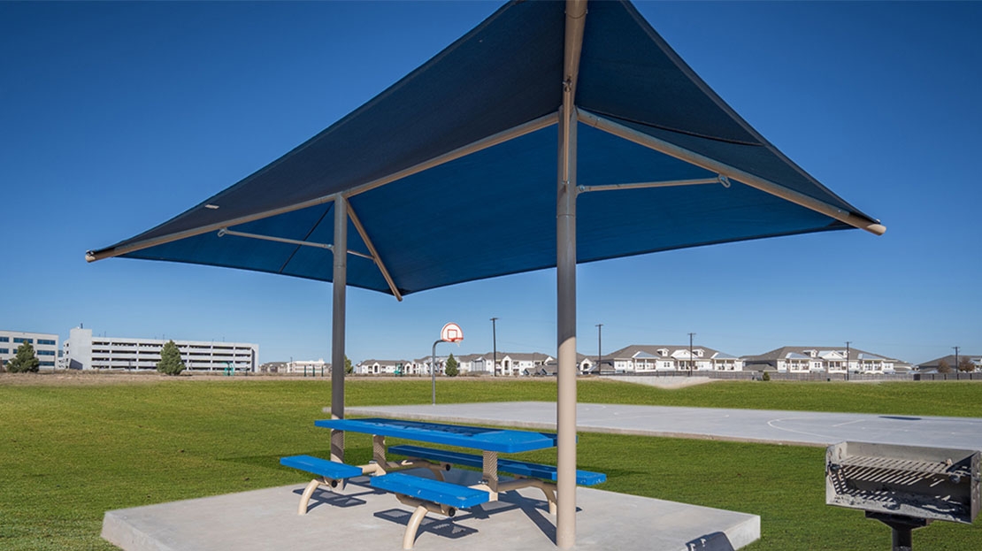 Dual Column Umbrellas Archives | Florida Playgrounds and Shade, Inc.