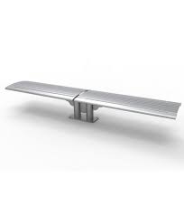 8′ Arches Steel Cantilever Bench, In-Ground Mount