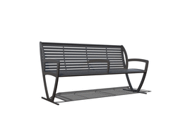 6′ Zion with Back with Side and Center Armrests, Portable/Surface Mount