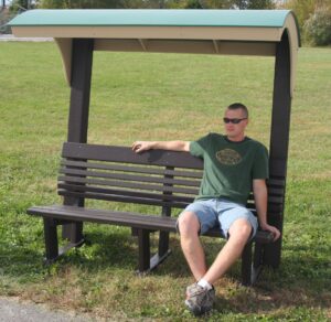 ERGO-ECO BENCH with ROOF – ADULT 6FT L