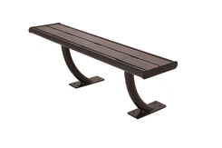 6′ Acadia Bench without Back, Surface Mount