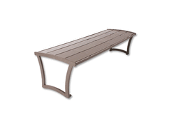 6′ Bryce Steel Bench without Back, Portable/Surface Mount