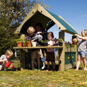 Green Thumb Potting Shed includes inground mount